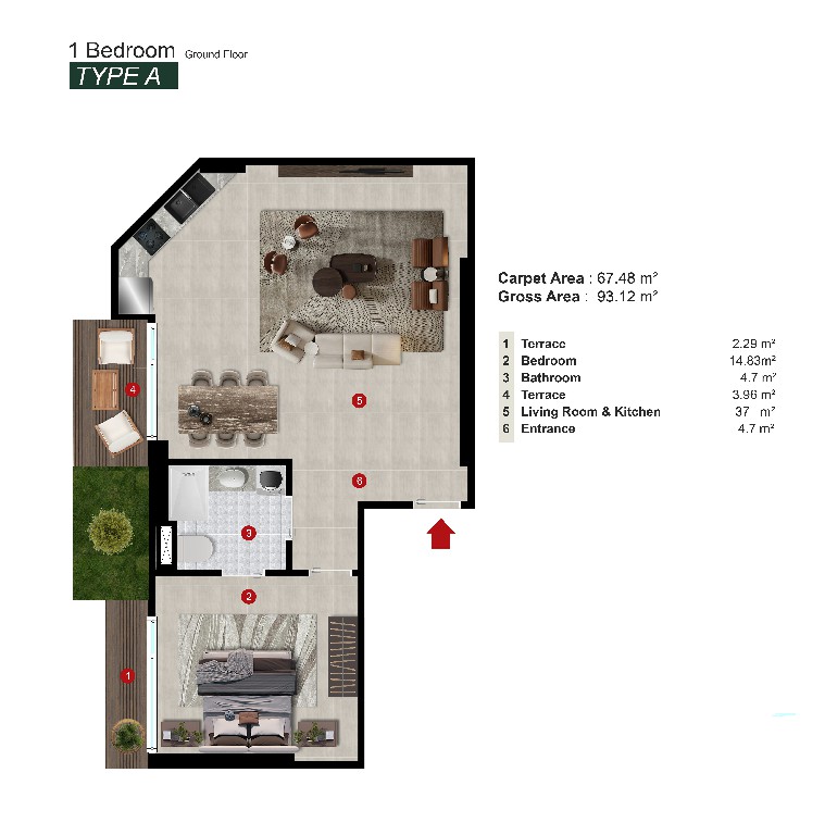 Novara West Airport - 1 Bedroom Type A