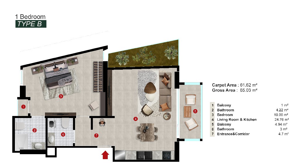 Novara West Airport - 1 Bedroom Type B