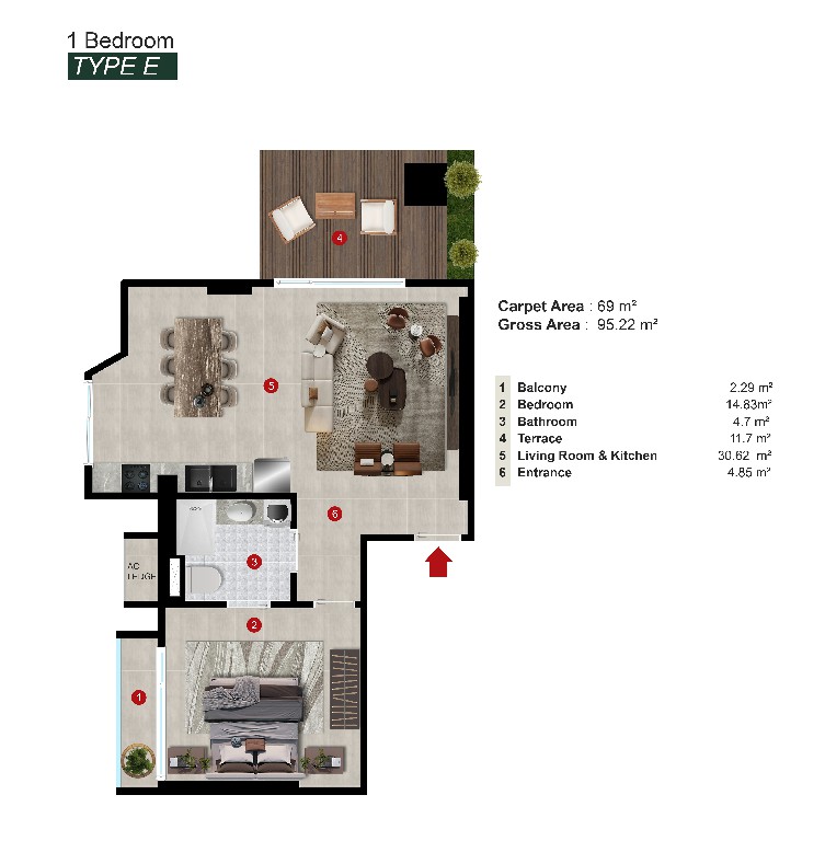 Novara West Airport - 1 Bedroom Type E