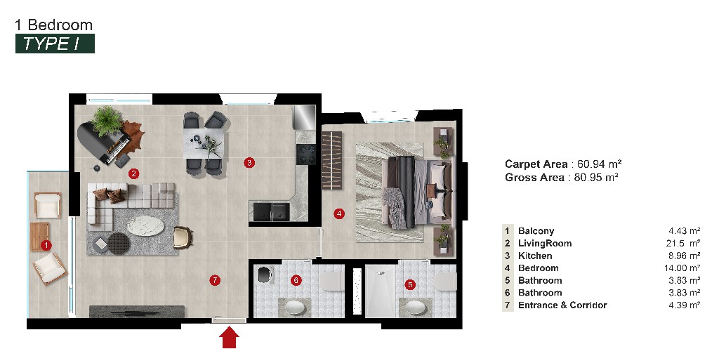 Novara West Airport - 1 Bedroom Type I